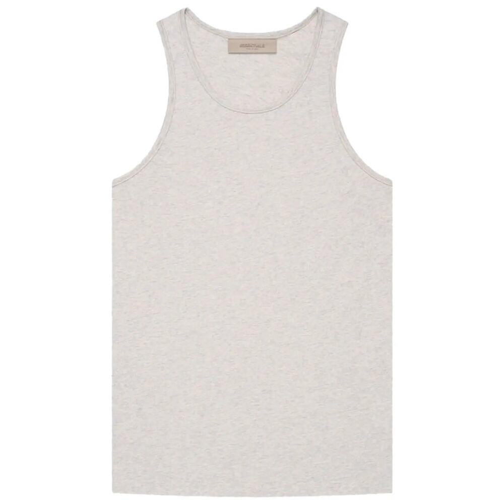 Fear of God Essentials Men's Oversized Tank Top Light Oatmeal Heather Cream XS